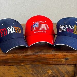 Hats purchased at street vendor; Ground Zero in Apr. 02.  New, never used/worn.
